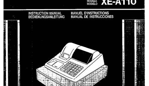 SHARP XE-A110 OPERATION MANUAL Pdf Download | ManualsLib