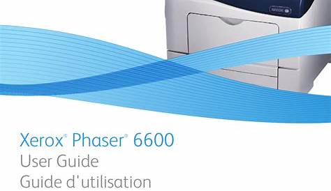 Xerox Phaser 6600 Users Manual Color Printer