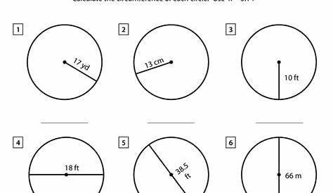 Circumference of a Circle Worksheets - Math Monks