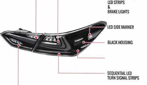 2018-2022 Toyota Camry LED Tail Lights w/ Sequential Signal Lamps