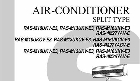 Toshiba Air Conditioner Service Manual Model RAS-M10UKV-E3