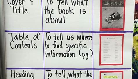 Nonfiction Text Features Anchor Chart 2nd Grade - Dorothy Jame's