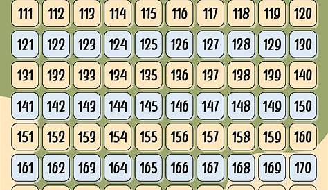 6 Best Images of Printable 101 To 200 Chart - Printable Number Chart