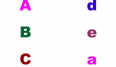 matching alphabet worksheet