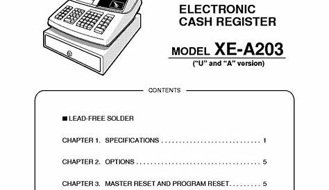 SHARP XE-A203 Service Manual download, schematics, eeprom, repair info