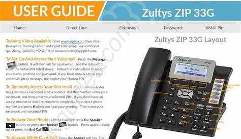 zultys zip 36g user manual