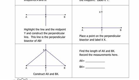 Perpendicular And Angle Bisectors Worksheet : Unit 6 Chapter 5 Segments
