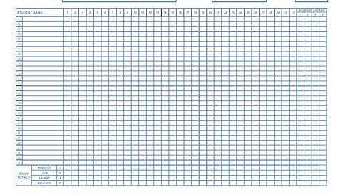 printable simple attendance sheet