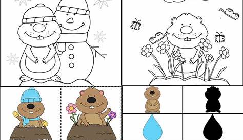 Groundhog Day Free Printables + Coloring Pages - | Groundhog day