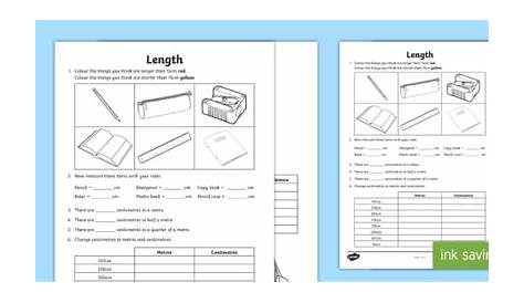 measuring lengths worksheet