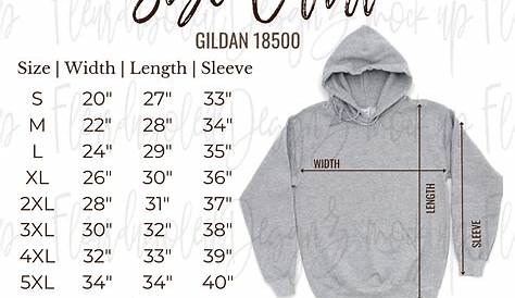gildan sweater size chart