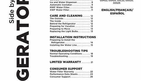 ge profile refrigerator owner's manual
