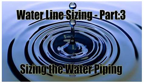 water line size chart