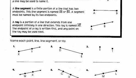 geometry points lines and planes worksheets