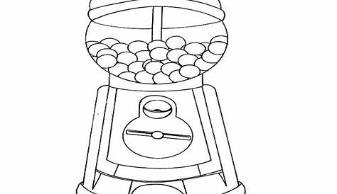 gumball machine printable coloring page