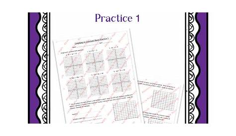 graphing standard form worksheet