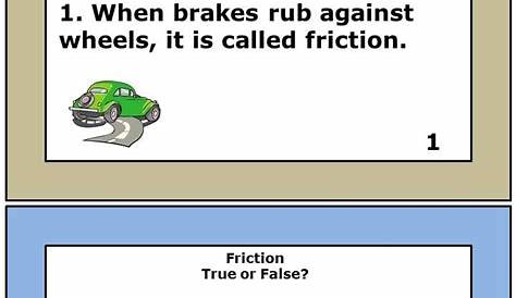 friction worksheet answer key