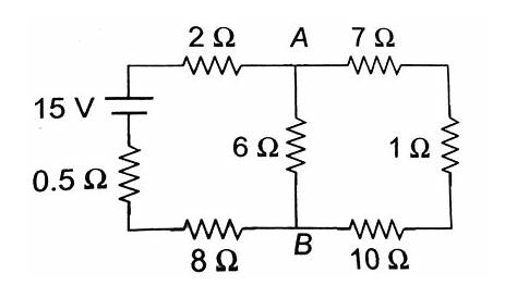 The current from the battery in circuit diagram shown is - Sarthaks