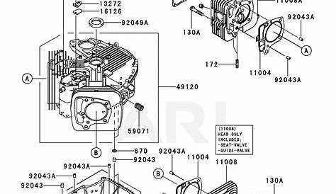 Kawasaki FS730V-BS21 4 Stroke Engine FS730V Parts Diagram for CYLINDER