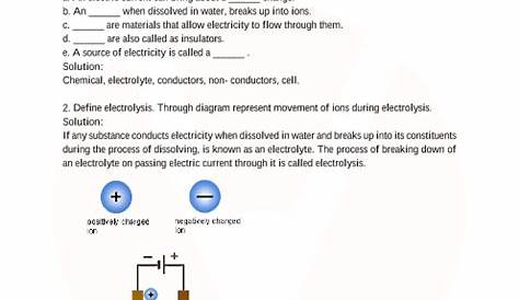electric current worksheet