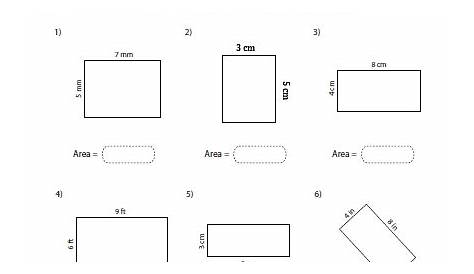 grade 3 area formula worksheet