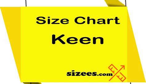 keen shoe width chart