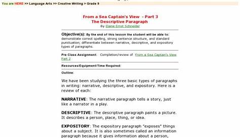 paragraph writing lesson plan