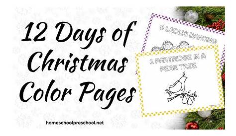 Free 12 Days of Christmas Coloring Pages for Preschoolers