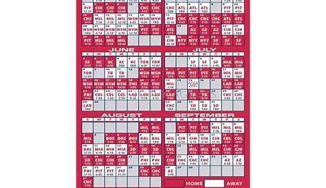 st louis cardinals printable schedule