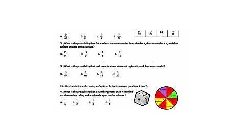 Compound Probability Quiz by Math Maker | TPT
