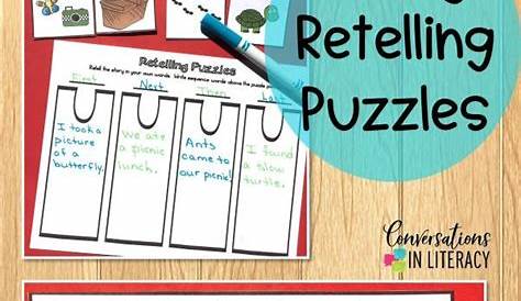 Comprehension retelling activity using short stories and puzzles for