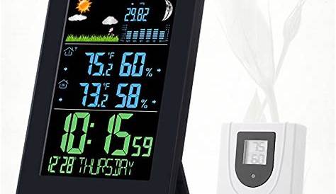 Wittime Wireless Weather Forecast Station,Indoor Outdoor Thermometer