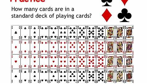 probability with a deck of cards worksheets