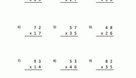 2 Digit By 2 Digit Multiplication Worksheets With Answers - Free Printable