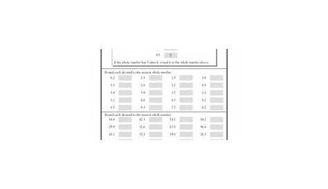 Rounding Decimals Worksheet for 4th - 6th Grade | Lesson Planet