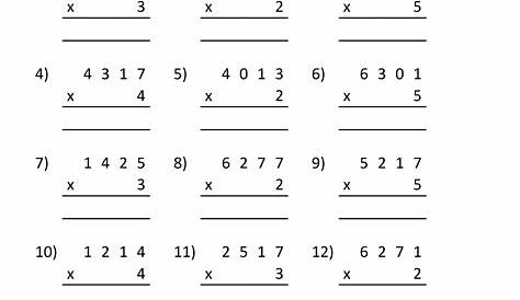 multiplication sheets to print