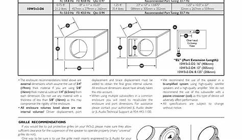 JL Audio 10W3v2 User Manual | Page 3 / 4
