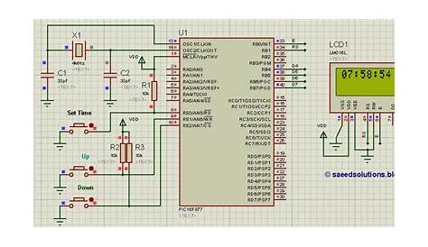 PIC16F877 based controllable digital clock using LCD display