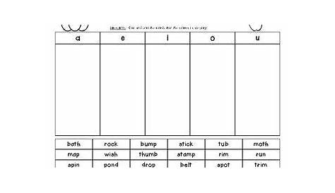 fourth grade open syllable worksheet