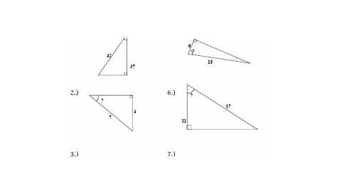 11 Best Images of Trig Problems Worksheet - Right Triangle Trig Word