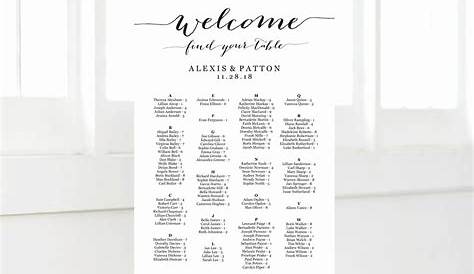 30 Wedding Seating Chart Alphabetical | Example Document Template