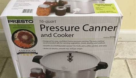 presto 16 quart pressure canner and cooker 01745 manual