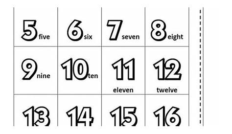 Numbers 1-20 Printable for Kids | Learning Printable