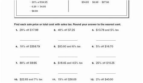 50 Markup And Discount Worksheet