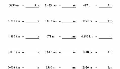 units of measurement worksheet