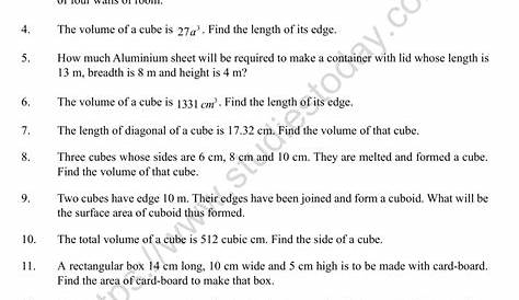surface area and volume worksheet pdf