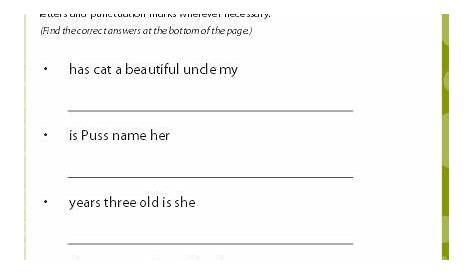 mixed up sentences worksheet