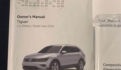 2023 vw tiguan owners manual