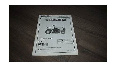 Weed Eater model HD13538 Lawn Tractor owners manual 2004 | eBay
