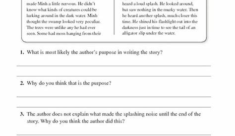 grade 2 authors purpose worksheet